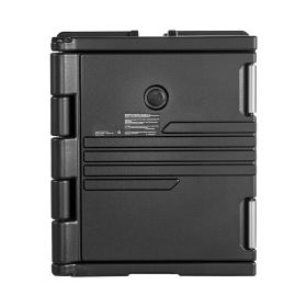 Insulated Food Pan Carrier, 82 Qt Non-Electrical Food Warmer, with Wheel & 304 Stainless Steel Latch, LLDPE Stackable Hot Box